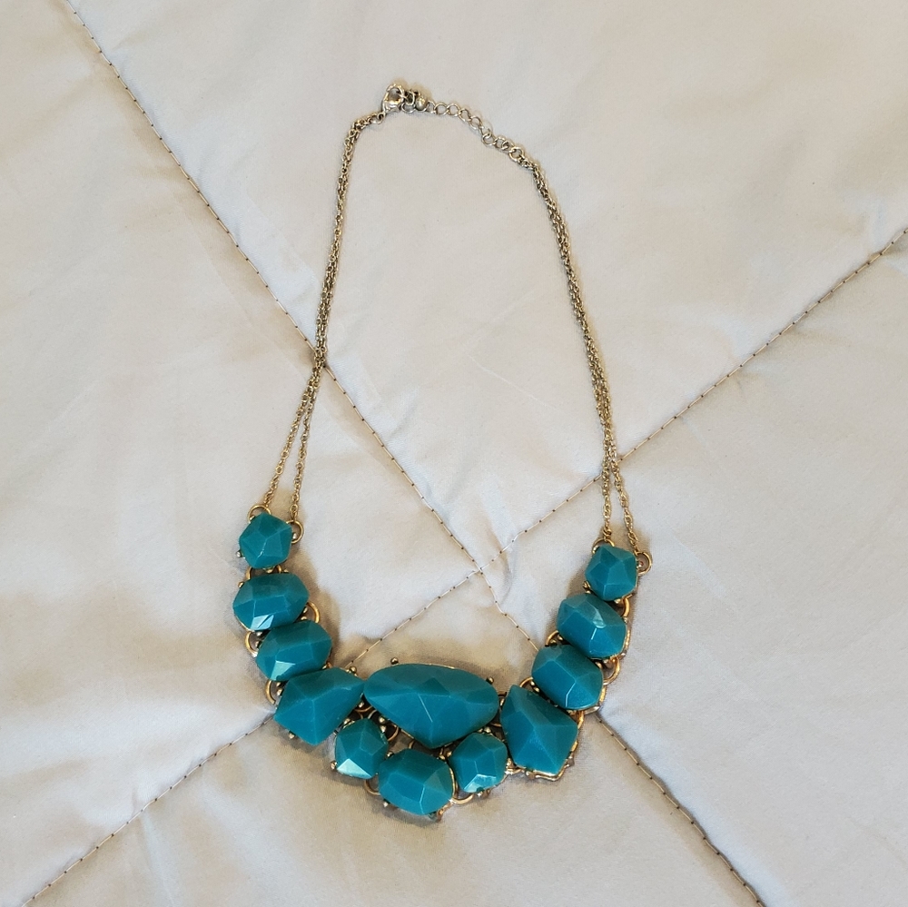 Blue statement necklace